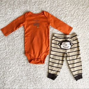 Carter’s Two-Piece Monkey Bodysuit & Pants Set